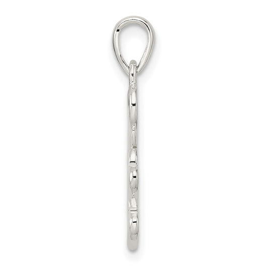Sterling Silver Polished Multiple Heart Pendant