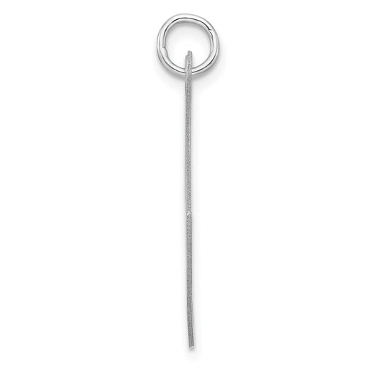 Large Sterling Silver Rhodium-plated Fancy Script Letter X Initial Charm