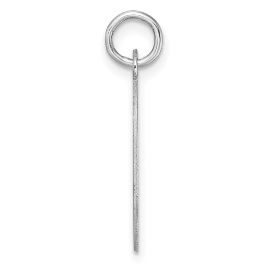 Large Sterling Silver Rhodium-plated Block Letter G Initial Charm