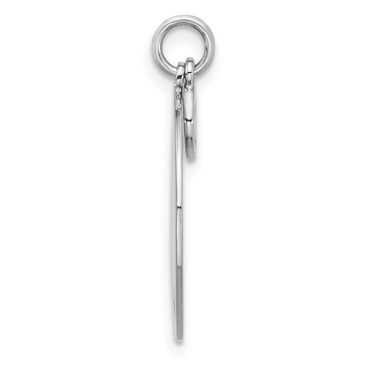 Sterling Silver Rh-plated Enameled THOUGHTS OF YOU.. Pendant