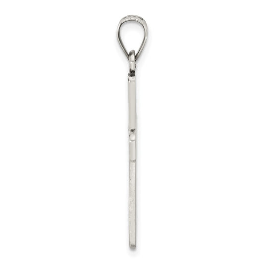 Sterling Silver Antiqued Solid Cross Pendant