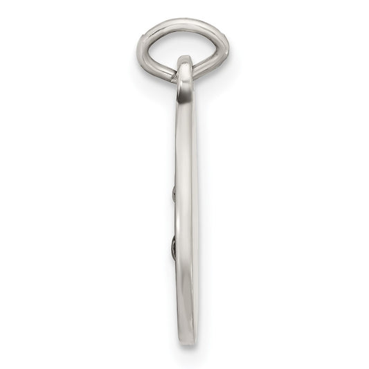 Sterling Silver Antiqued Solid Baptism Medal