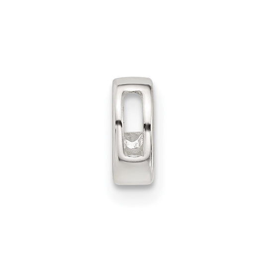 Sterling Silver E-coated Letter C Slide Charm