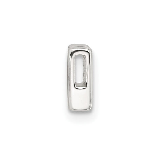 Sterling Silver E-coated Letter K Slide Charm
