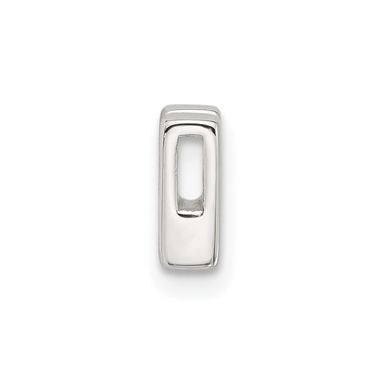 Sterling Silver E-coated Letter N Slide Charm
