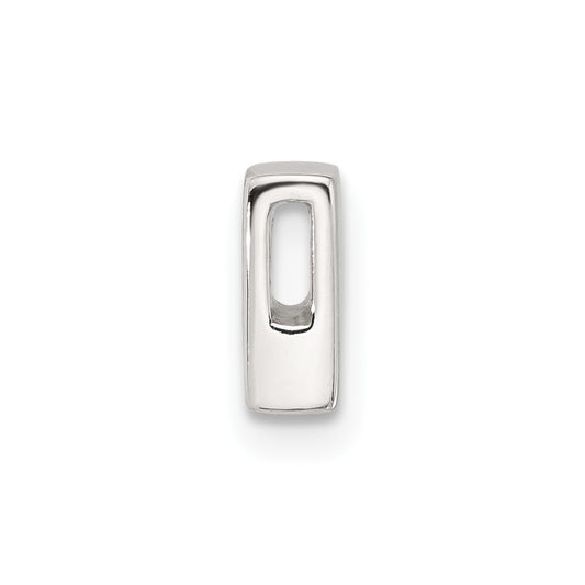 Sterling Silver E-coated Letter P Slide Charm