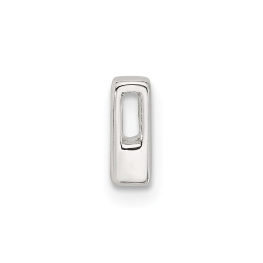 Sterling Silver E-coated Letter R Slide Charm