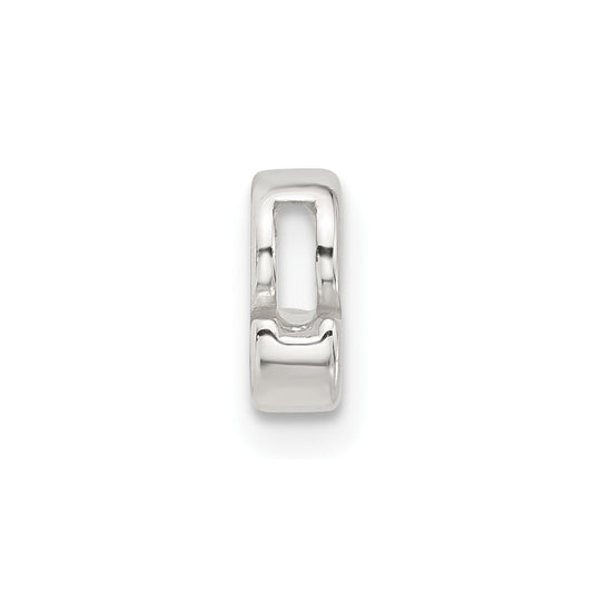 Sterling Silver E-coated Letter S Slide Charm