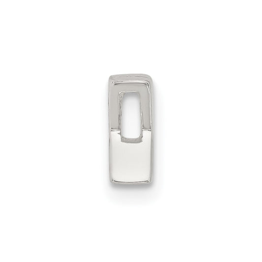 Sterling Silver E-coated Letter X Slide Charm