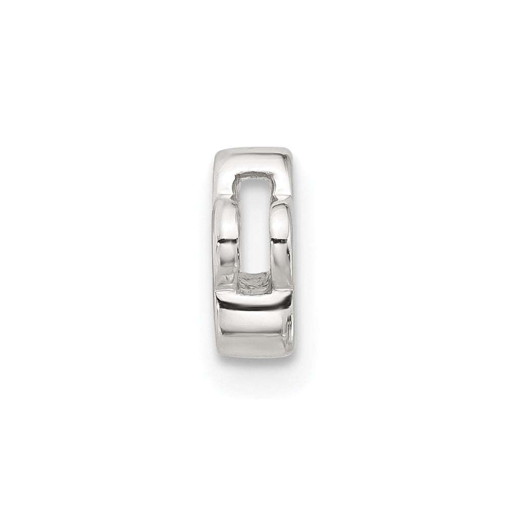 Sterling Silver E-coated Flower Slide Charm