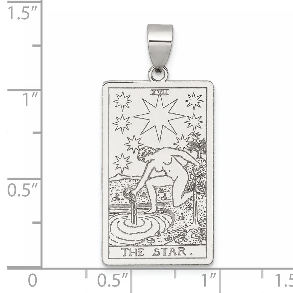 Sterling Silver The Star Tarot Card Pendant