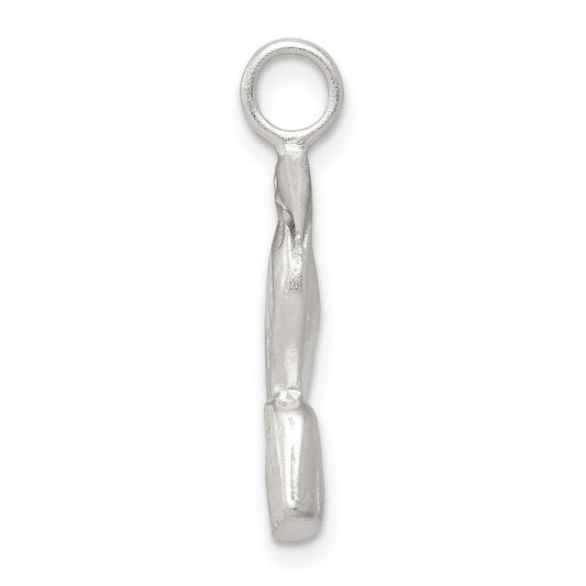 Sterling Silver Rhodium-plated On Graduation Day Disc Charm