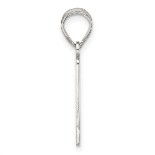 Sterling Silver Rhodium-plated Letter A Initial Pendant