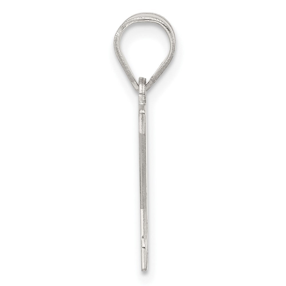 Sterling Silver Rhodium-plated Letter Y Initial Pendant