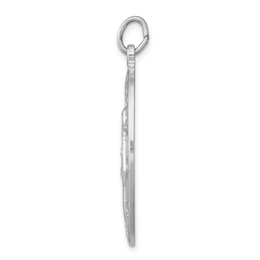 Sterling Silver Platinum-plated St. Anthony Medal