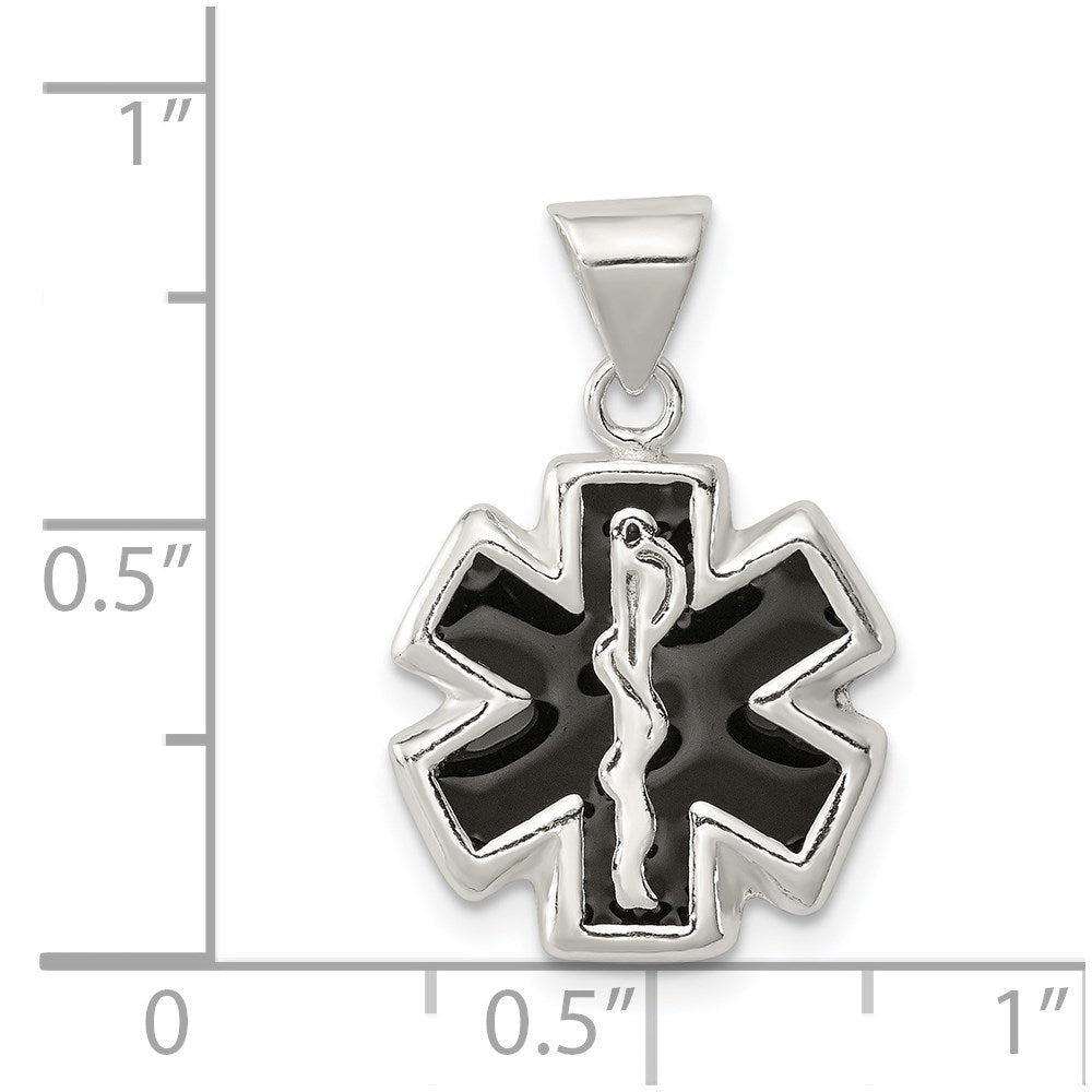 Sterling Silver Enameled Medical Charm