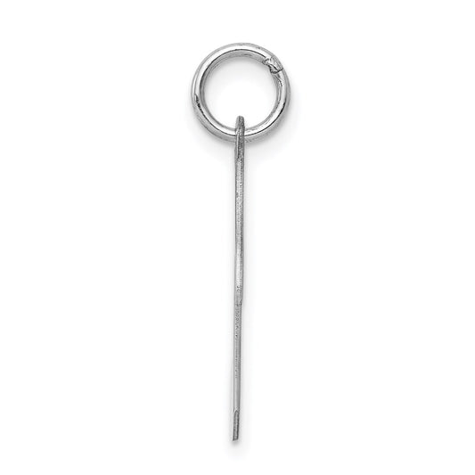 Sterling Silver Rhodium-plated Musical Note Polished Charm