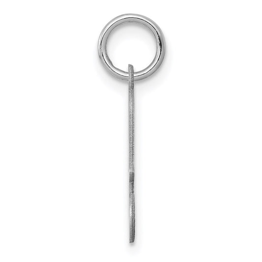 Sterling Silver Rhodium-plated Stamped Letter A Initial Charm