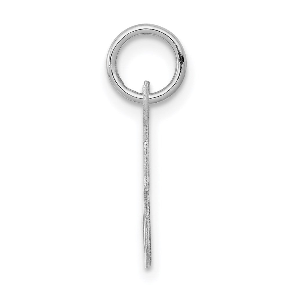 Sterling Silver Rhodium-plated Script Letter F Initial Charm