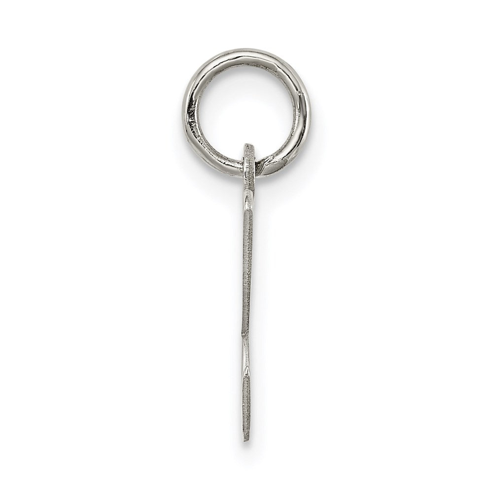 Sterling Silver Rhodium-plated Script Letter K Initial Charm