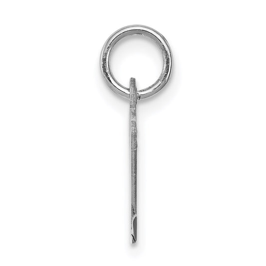 Sterling Silver Rhodium-plated Script Letter M Initial Charm