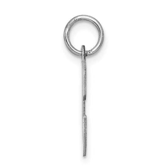 Sterling Silver Rhodium-plated Script Letter C Initial Charm