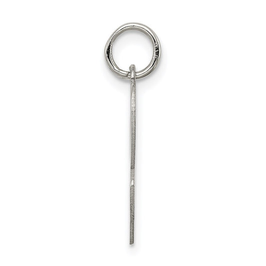 Sterling Silver Rhodium-plated Script Letter L Initial Charm