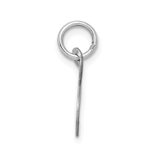 Sterling Silver Rhodium-plated Letter S Initial Charm