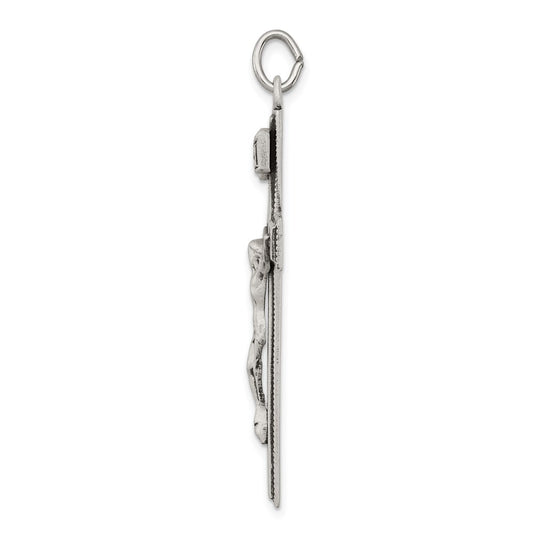 Sterling Silver Antiqued INRI Crucifix Pendant