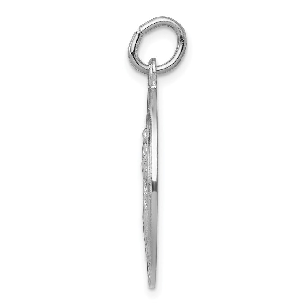 Sterling Silver Rhodium-plated Saint Christopher Medal
