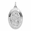 Sterling Silver Rhodium-plated Saint Christopher Medal