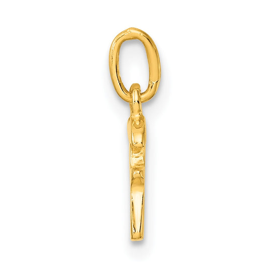 Sterling Silver Gold-tone Polished Letter E Initial Charm