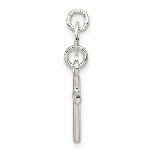 Sterling Silver Polished Cross Charm