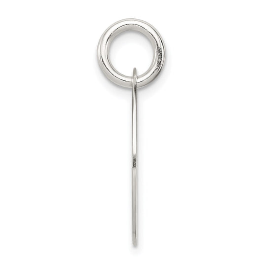Sterling Silver Polished Enamel Love Pendant