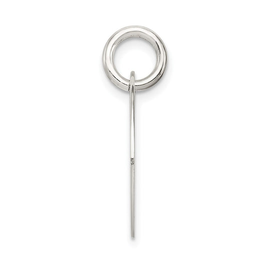 Sterling Silver Polished Enamel Believe Pendant