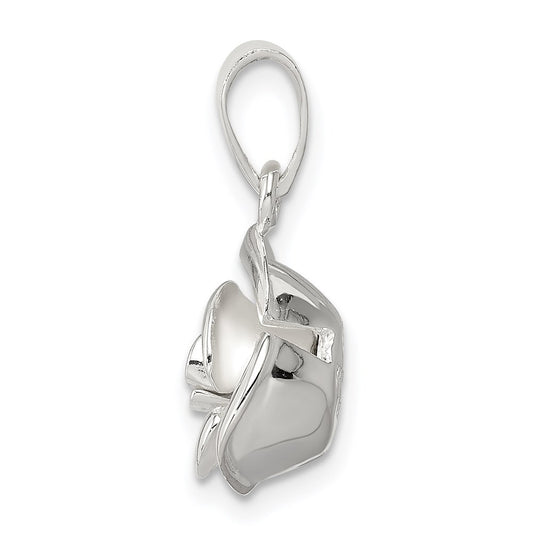 Sterling Silver Rose Pendant