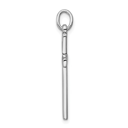 Sterling Silver Rhodium-plated Cross Pendant