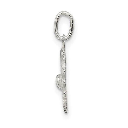 Sterling Silver Polished Snowflake Charm