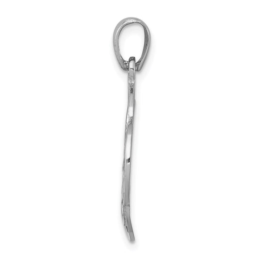 Sterling Silver Rhodium-plated Polished Celtic Knot Pendant