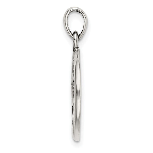 Sterling Silver LOVE YOU TO THE MOON Antiqued Star and Moon Pendant