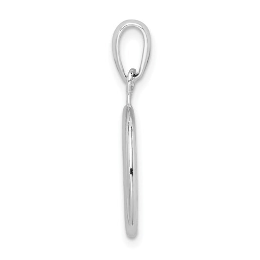 De-Ani Sterling Silver Rhodium-Plated Polished Peace Symbol Pendant