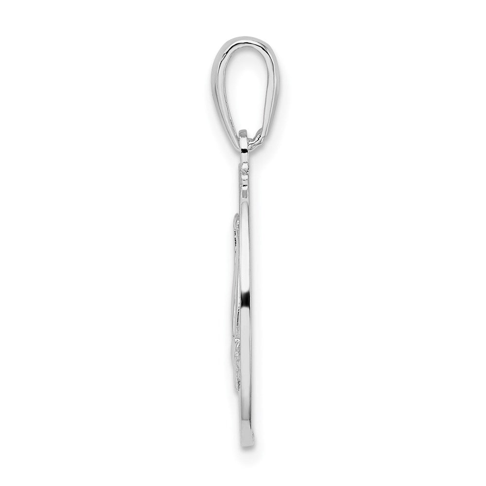 De-Ani Sterling Silver Rhodium-Plated Long Beach Island New Jersey with Sailboat Pendant