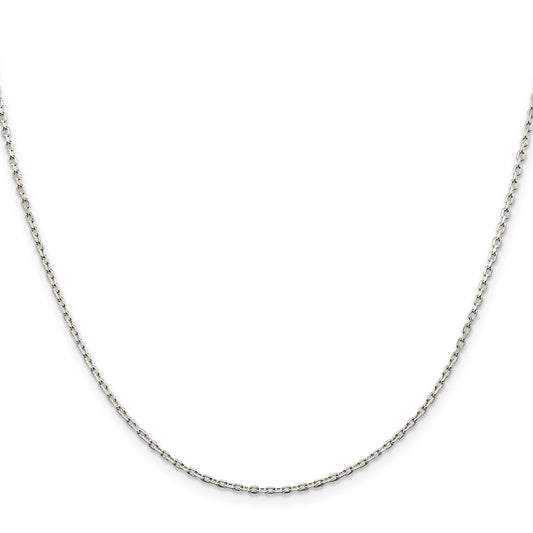 Sterling Silver 1.5mm Beveled Oval Cable Chain