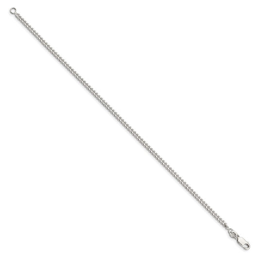 Sterling Silver 3mm Curb Chain Anklet