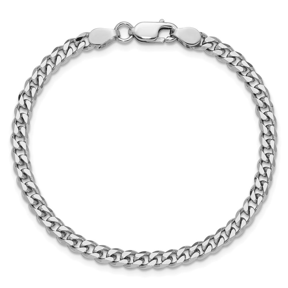 Sterling Silver Rhodium-plated 4.5mm Curb Chain