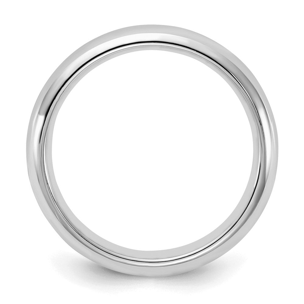 Sterling Silver Rhodium-plated 4mm Comfort Fit Size 6.5 Band