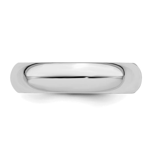 Sterling Silver Rhodium-plated 5mm Comfort Fit Size 9 Band