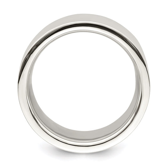 Sterling Silver 12mm Comfort Fit Flat Size 11 Band