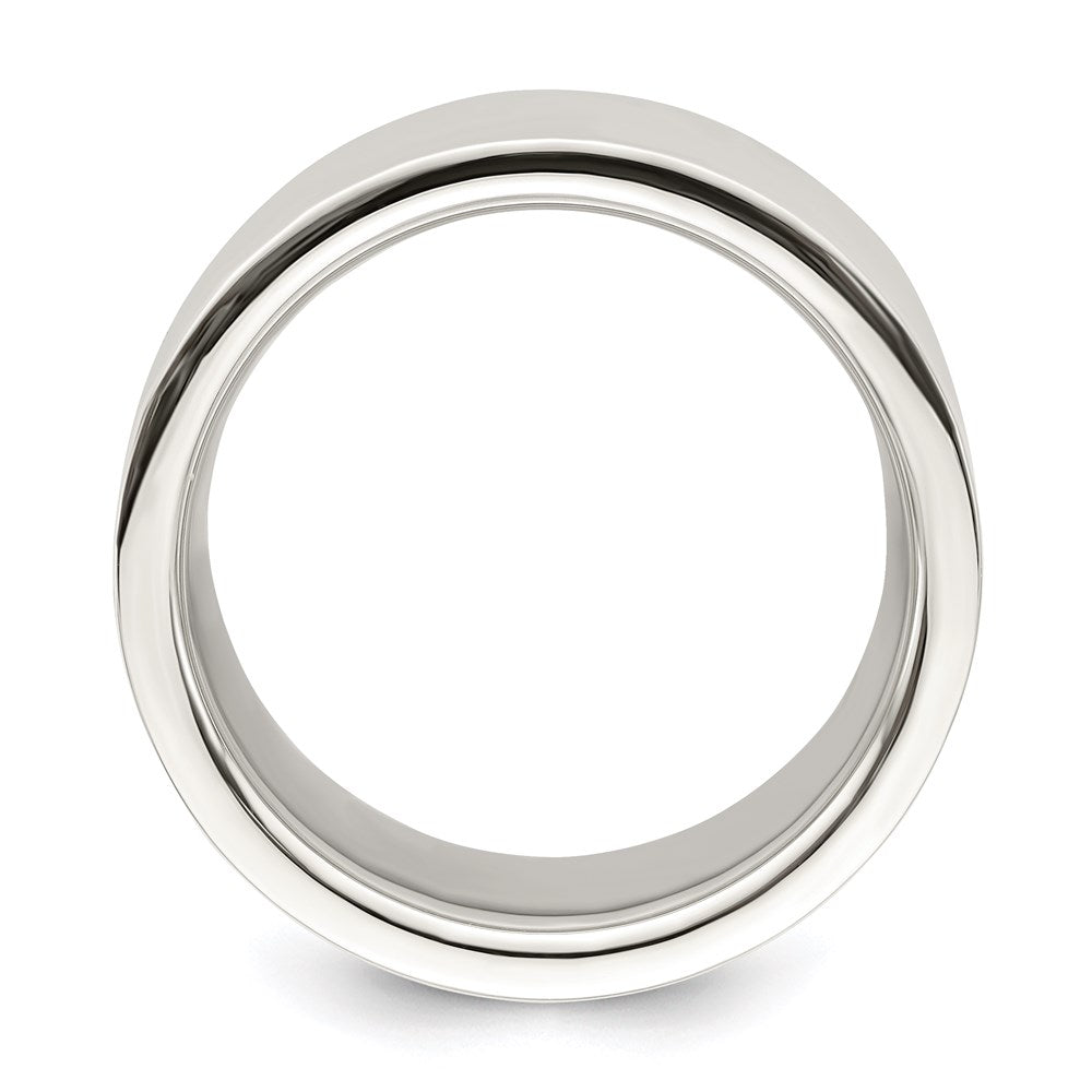 Sterling Silver 12mm Comfort Fit Flat Size 8 Band