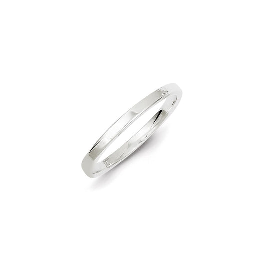 Sterling Silver 2mm Lightweight Flat Size 5 Band